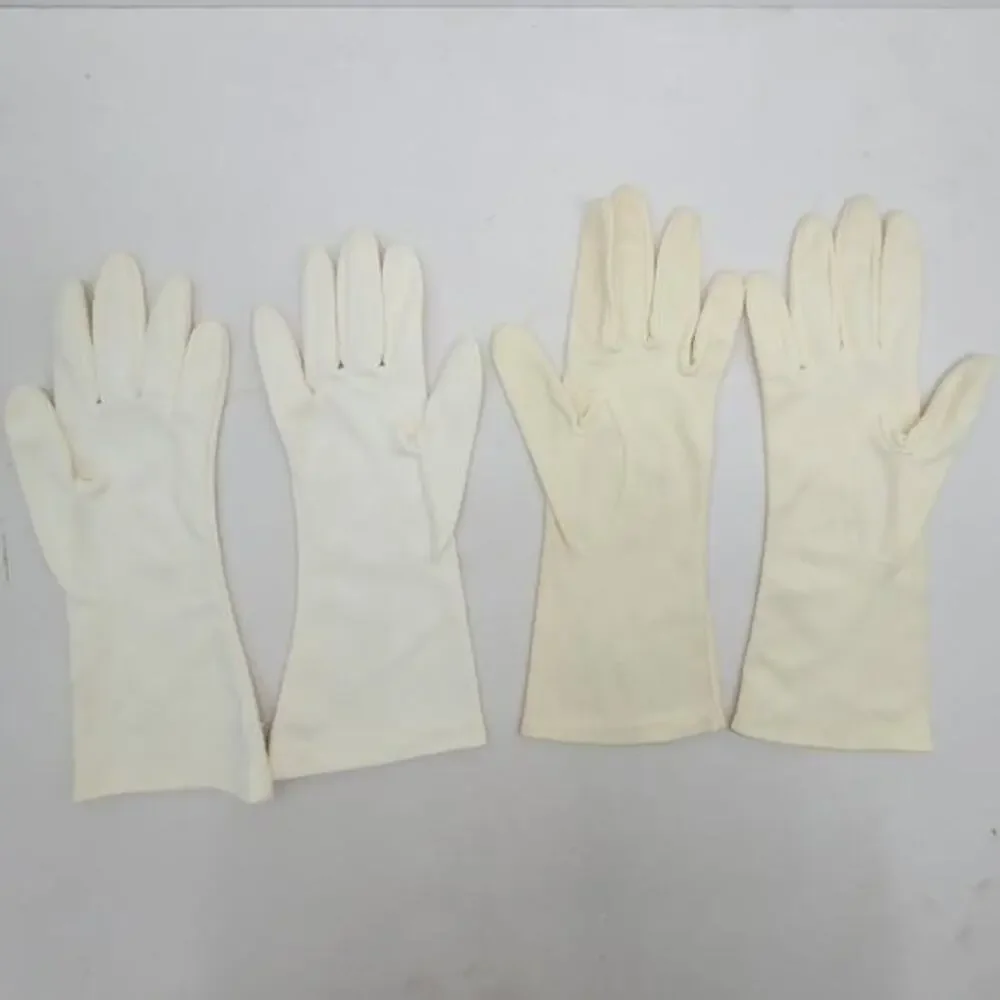 Lot 2 Pairs Vintage White Nylon Ladies Coat Length Dress Gloves 1 J.C. Penney‎